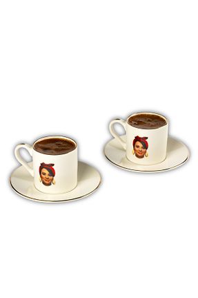 فنجان قهوه سفید 2 نفره Kaave - کد 897359210