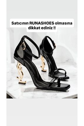 کفش پاشنه بلند کلاسیک مشکی زنانه چرم لاکی runa shoes - کد 922245475