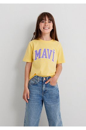 تیشرت زرد بچه گانه یقه دوچرخه Mavi - کد 792173288