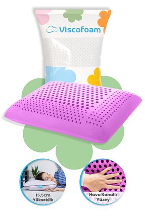 بالش بنفش پلی استر ویسکوز پنبه Viscofoam - کد 754495558