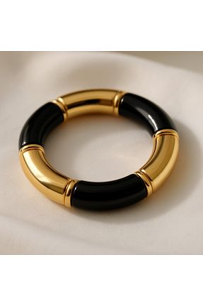 دستبند استیل (فولاد) مشکی زنانه استیل (فولاد) Merand - کد 940245163