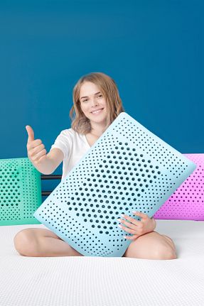 بالش آبی پلی استر ویسکوز پنبه Viscofoam - کد 753777586