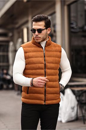 جلیقه قهوه ای مردانه اسلیم Mero Life - کد 806159918
