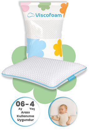 بالش و روبالشی کودک و نوزاد سفید پلی استر ویسکوز پنبه ای Viscofoam - کد 2973457