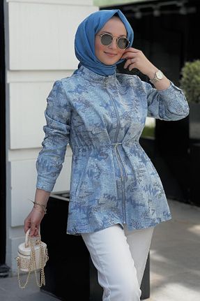 کلاه و ابایا آبی زنانه بافتنی FUAT GÜRSEN - کد 927965844