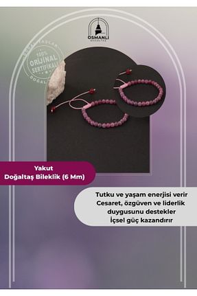 دستبند جواهر بنفش زنانه سنگ طبیعی OSMANLI DOĞAL TAŞ - کد 316643505