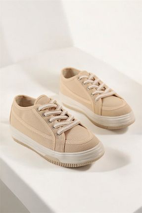 کفش اسنیکر صورتی زنانه بند دار LANDSHOES - کد 882552859