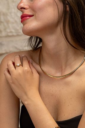گردنبند طلا طلائی زنانه 14 عیار Safir Kuyumculuk - کد 940840685