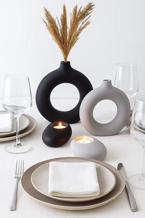 گلدان مشکی Lapida Home Decor - کد 926857582