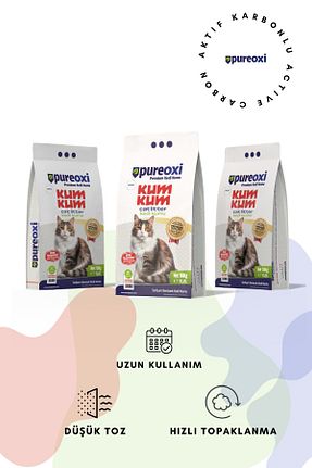 شن گربه Doğal/Bentonit Kumlar PureOxi - کد 940983516