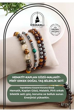 دستبند جواهر رنگی زنانه سنگ طبیعی OSMANLI DOĞAL TAŞ - کد 661620760