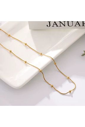 گردنبند استیل ( فولاد ) زرد زنانه استیل (فولاد) Siya Silver - کد 884485222