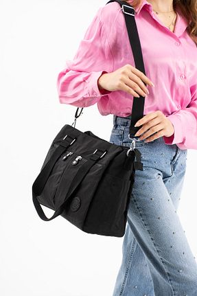 کیف دوشی مشکی زنانه پارچه ای YOGII - کد 836505254