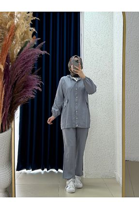 ست بالاتنه و پائین تنه حجاب رنگی زنانه رگولار MİHRA STORE - کد 940991503