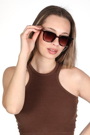عینک آفتابی قهوه ای زنانه 58 Ticarto - کد 939059367