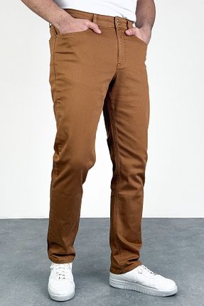 شلوار جین نارنجی مردانه پاچه لوله تفنگی HLT JEANS - کد 903991276