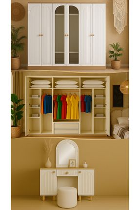 ست اتاق خواب بژ 6 inegölmobilyası - کد 942046798