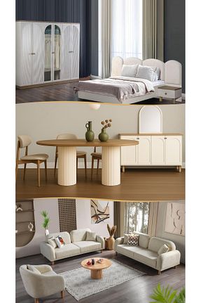 ست اتاق خواب بژ 6 inegölmobilyası - کد 942046798