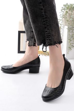 کفش کژوال مشکی زنانه چرم خالص Dericalle shoes - کد 935753537