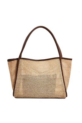 کیف دوشی قهوه ای زنانه حصیر HONEY BAG - کد 941262123
