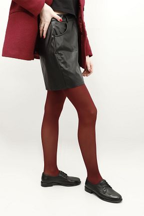 کفش کژوال مشکی زنانه چرم خالص GÖNDERİ(R) - کد 251096823