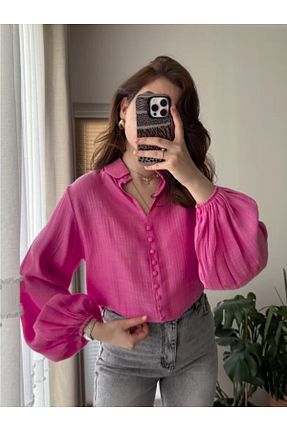بلوز صورتی زنانه ساده RosePearl - کد 930838689