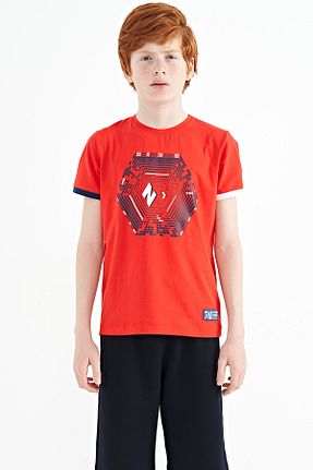 تیشرت قرمز بچه گانه رگولار TOMMY LIFE - کد 710367123