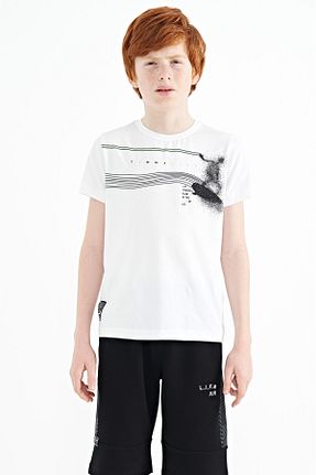 تیشرت سفید بچه گانه رگولار TOMMY LIFE - کد 722554590