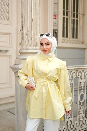 پیراهن حجاب زرد زنانه رگولار LOCCO - کد 855784731