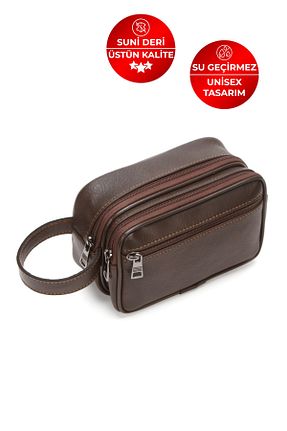 کیف پورتفوی و کلاچ قهوه ای زنانه چرم مصنوعی CERFF LEATHER CLUP - کد 938794803