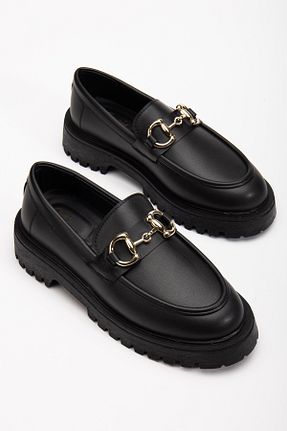 کفش لوفر مشکی زنانه چرم مصنوعی Zegeshoes - کد 921267585
