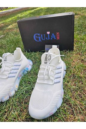 کفش اسنیکر سفید مردانه بند دار Guja - کد 935365763