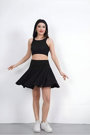 دامن مشکی زنانه لیکرا CRNSSWİMWEAR - کد 942099470