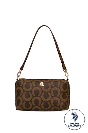 کیف دوشی قهوه ای زنانه چرم مصنوعی U.S. Polo Assn. - کد 936551762
