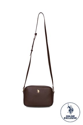 کیف پستچی قهوه ای زنانه چرم مصنوعی U.S. Polo Assn. - کد 936551650
