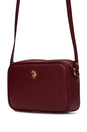 کیف پستچی زرشکی زنانه چرم مصنوعی U.S. Polo Assn. - کد 937303886