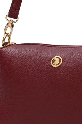 کیف دوشی زرشکی زنانه چرم مصنوعی U.S. Polo Assn. - کد 936242800
