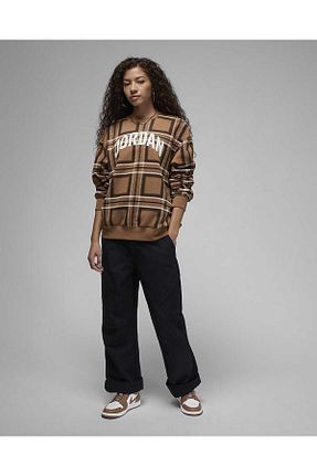 کفش اسنیکر قهوه ای زنانه چرم اصل Nike - کد 941000498