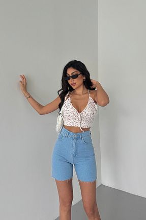 شلوارک و برمودا آبی زنانه فاق بلند XRAY JEANS - کد 940967364