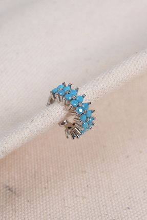 گوشواره غضروفی جواهر متالیک زنانه روکش طلا Süspüs Accessories - کد 940965085