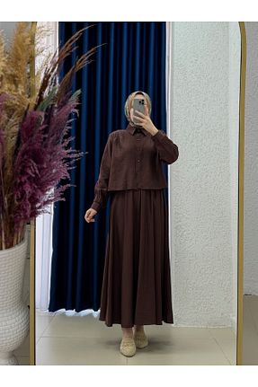ست بالاتنه و پائین تنه حجاب رنگی زنانه رگولار MİHRA STORE - کد 940986644