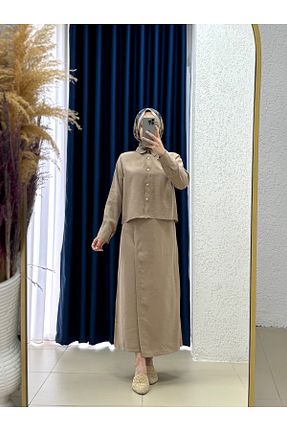 ست بالاتنه و پائین تنه حجاب رنگی زنانه رگولار MİHRA STORE - کد 941007015