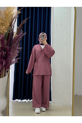 ست بالاتنه و پائین تنه حجاب رنگی زنانه اورسایز MİHRA STORE - کد 941005429