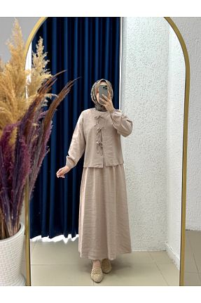 ست بالاتنه و پائین تنه حجاب رنگی زنانه اورسایز MİHRA STORE - کد 941002917