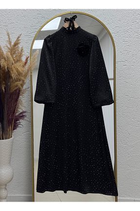 لباس مجلسی حجاب مشکی زنانه یقه ایستاده MİHRA STORE - کد 941053734