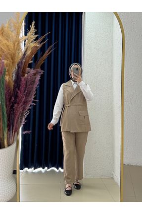 ست بالاتنه و پائین تنه حجاب رنگی زنانه رگولار MİHRA STORE - کد 941006130