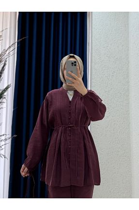 ست بالاتنه و پائین تنه حجاب رنگی زنانه رگولار MİHRA STORE - کد 941007050