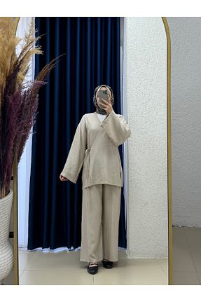 ست بالاتنه و پائین تنه حجاب رنگی زنانه رگولار MİHRA STORE - کد 941005418