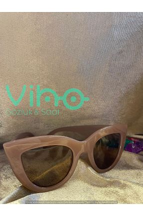 عینک آفتابی بژ زنانه UV400 shop - کد 941012321