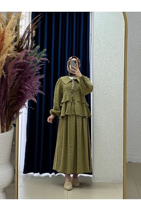 ست بالاتنه و پائین تنه حجاب رنگی زنانه اورسایز MİHRA STORE - کد 941007515